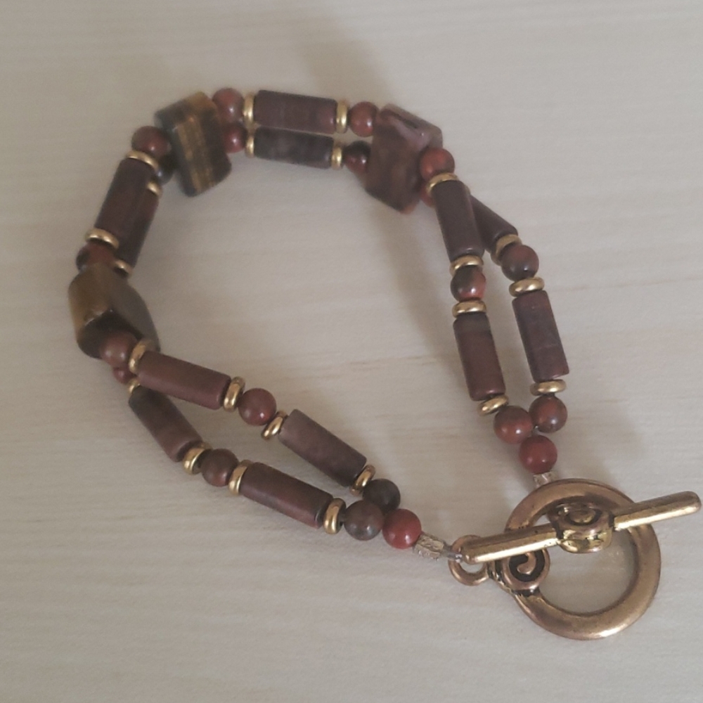 Bone/ Cylinder Bead Bracelet
